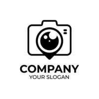 pin camera logo ontwerp vector