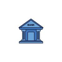 creatieve moderne bank overzicht pictogram vector