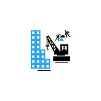 gebouw constructie kleurrijk pictogram, gebouw reparatie pictogram vector