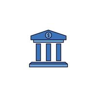 creatieve moderne bank overzicht pictogram vector