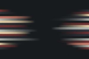 abstracte horizontale veelkleurige gradiëntbewegingslijnen op zwarte achtergrond met ruisoverlay-effect vector