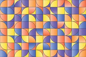 grappige geometrische tegelbare achtergrond. Zwitserse gradiënt mozaïek naadloze patroon. abstracte complexe compositie om af te drukken vector