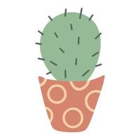 ronde cactus in pot vector geïsoleerde illustratie