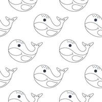 zee walvis naadloze patroon vectorillustratie vector