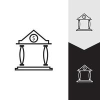 zakelijke en financiële pictogram bank vectorillustratie vector