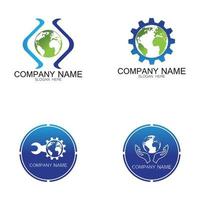 wereld logo ontwerpen vector icon