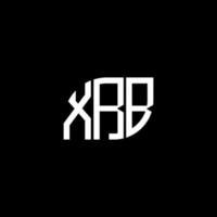 xrb brief logo ontwerp op zwarte achtergrond. xrb creatieve initialen brief logo concept. xrb brief ontwerp. vector