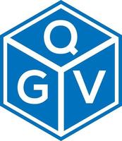 qgv brief logo ontwerp op zwarte achtergrond. qgv creatieve initialen brief logo concept. qgv brief ontwerp. vector