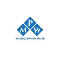 mpw brief logo ontwerp op witte achtergrond. mpw creatieve initialen brief logo concept. mpw brief ontwerp. vector