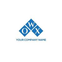 owx brief logo ontwerp op witte achtergrond. owx creatieve initialen brief logo concept. owx brief ontwerp. vector