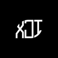xji brief logo ontwerp op zwarte achtergrond. xji creatieve initialen brief logo concept. xji-briefontwerp. vector