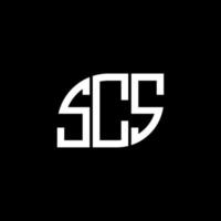 scs brief logo ontwerp op zwarte achtergrond. scs creatieve initialen brief logo concept. scs brief ontwerp. vector