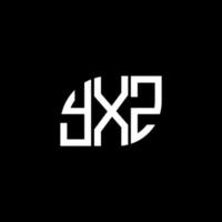 yxz brief logo ontwerp op zwarte achtergrond. yxz creatieve initialen brief logo concept. yxz-briefontwerp. vector