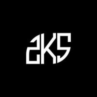 zks brief logo ontwerp op zwarte achtergrond. zks creatieve initialen brief logo concept. zks brief ontwerp. vector