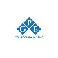 gpe brief logo ontwerp op witte achtergrond. gpe creatieve initialen brief logo concept. gpe-briefontwerp. vector