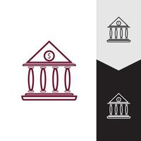 zakelijke en financiële pictogram bank vectorillustratie vector