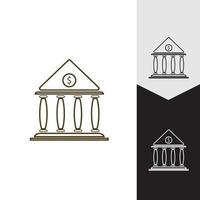 zakelijke en financiële pictogram bank vectorillustratie vector