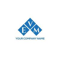 evm creatieve initialen brief logo concept. evm brief design.evm brief logo ontwerp op witte achtergrond. evm creatieve initialen brief logo concept. evm brief ontwerp. vector