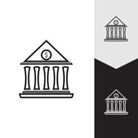 zakelijke en financiële pictogram bank vectorillustratie vector