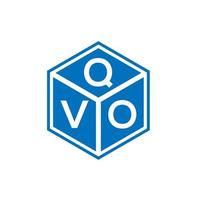 qvo brief logo ontwerp op zwarte achtergrond. qvo creatieve initialen brief logo concept. qvo-briefontwerp. vector