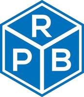 RPB brief logo ontwerp op zwarte achtergrond. rpb creatieve initialen brief logo concept. rpb-briefontwerp. vector
