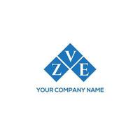 zve brief logo ontwerp op witte achtergrond. zve creatieve initialen brief logo concept. zve brief ontwerp. vector