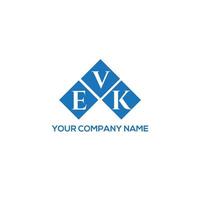 evk brief logo ontwerp op witte achtergrond. evk creatieve initialen brief logo concept. evk brief ontwerp. vector