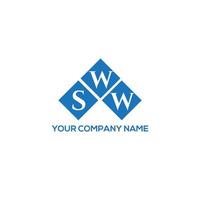 SWW brief logo ontwerp op witte achtergrond. sww creatieve initialen brief logo concept. sww brief ontwerp. vector