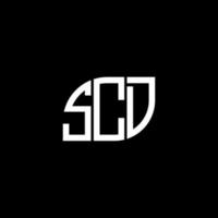 scd brief logo ontwerp op zwarte achtergrond. scd creatieve initialen brief logo concept. scd brief ontwerp. vector