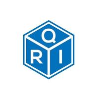 qri brief logo ontwerp op zwarte achtergrond. qri creatieve initialen brief logo concept. qri-briefontwerp. vector