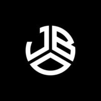 printjbo letter logo ontwerp op zwarte achtergrond. jbo creatieve initialen brief logo concept. jbo brief ontwerp. vector