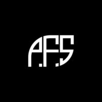 pfs brief logo ontwerp op zwarte background.pfs creatieve initialen brief logo concept.pfs vector brief ontwerp.