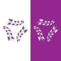 verse lavendel bloem logo vector