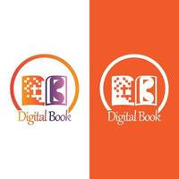 digitaal boek logo pictogram technologie vector