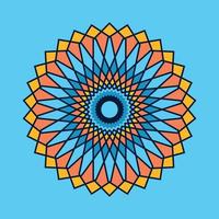 oranje blues mandala achtergrond vector. geschikt voor inhoud op sociale media, poster, banner, patroon vector