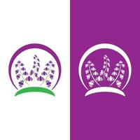 verse lavendel bloem logo vector