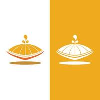 oranje logo ontwerp vector icon