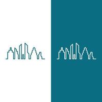 moderne skyline van de stad illustratie in plat ontwerp vector