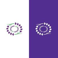 verse lavendel bloem logo vector