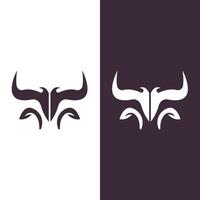 stier hoofd logo vector icon