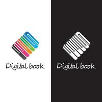 digitaal boek logo pictogram technologie vector