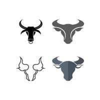 stier hoofd logo vector icon