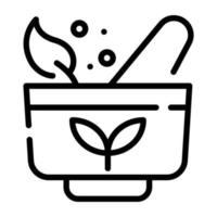 trendy doodle icoon van een kruiden vector