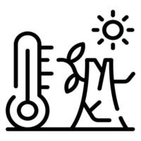 een met de hand getekend bewerkbaar pictogram dat droogte aanduidt vector