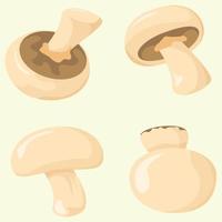 set van champignon paddestoel vector