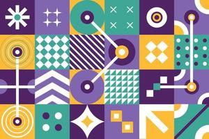 kleurrijke geometrische poster. minimalistische illustraties eenvoudige vorm voor sjabloon, brochure, webbanner. vector illustratie