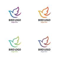 vliegende vogel logo set vector