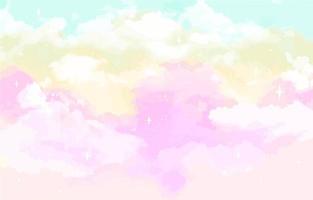 wolk aquarel pastel achtergrond vector