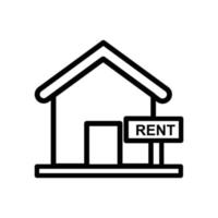 residentiële, residentiële, huis verhuur lijn stijl icon set. vector