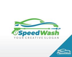 wasstraat logo. auto logo ontwerp vector